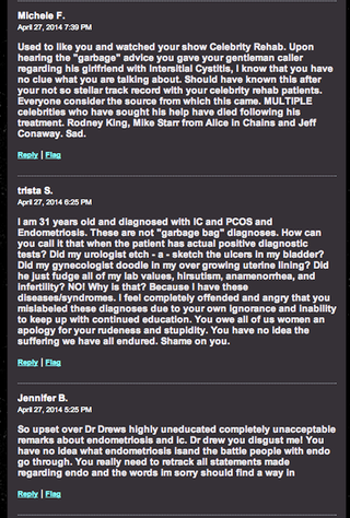 Illustration for article titled Dr. Drew Insults Women With Endometriosis, Ignites Massive Shitstorm